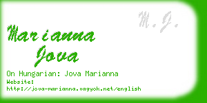 marianna jova business card